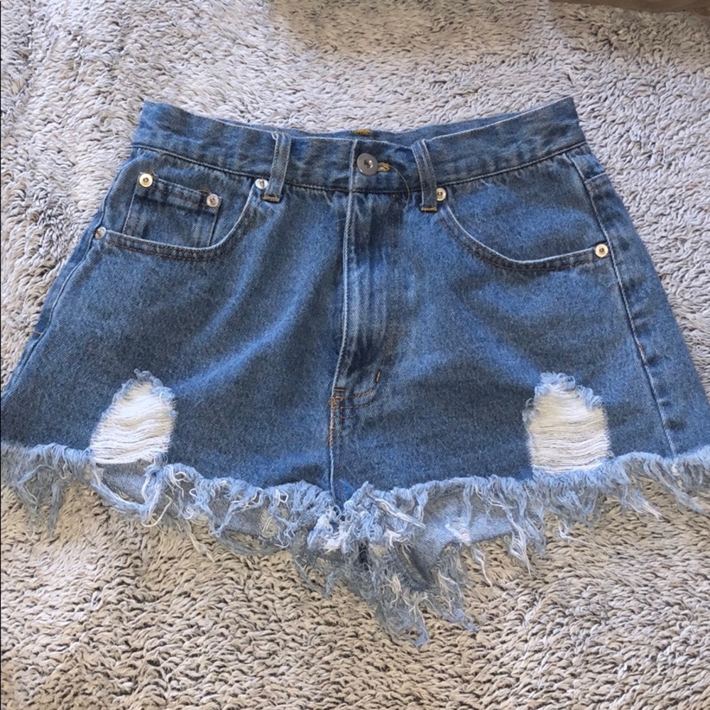 LOVETREE HIGH WAIST JEAN SHORT